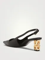 G Cube Leather Slingback Pumps