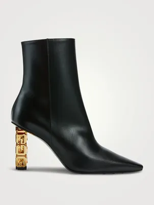 G Cube Leather Ankle Boots