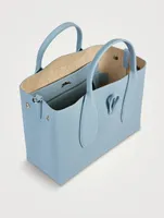 Medium Roseau Leather Top Handle Bag
