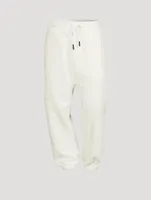 Cotton Sweatpants With Tonal Embroidery