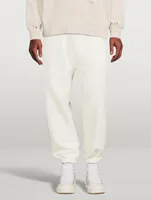 Cotton Sweatpants With Tonal Embroidery