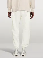 Cotton Sweatpants With Tonal Embroidery