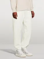 Cotton Sweatpants With Tonal Embroidery