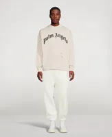 Cotton Sweatpants With Tonal Embroidery