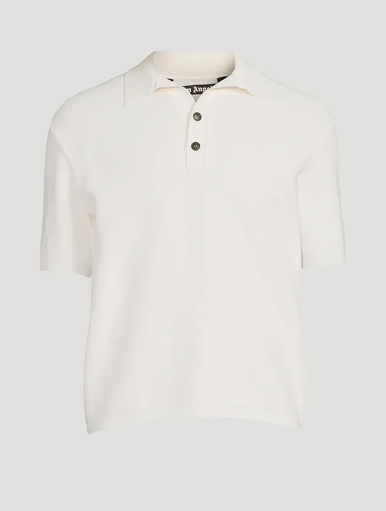Nylon-Blend Knit Polo Shirt