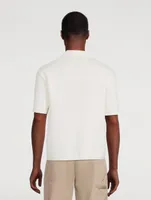 Nylon-Blend Knit Polo Shirt