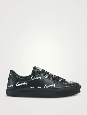 City Sport Leather Sneakers With Logo