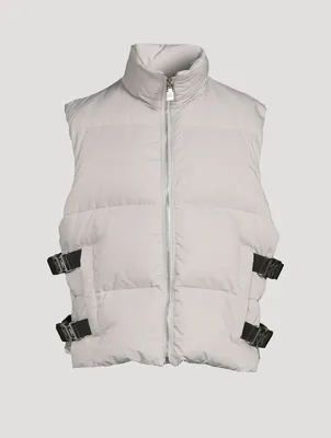 Puffer Vest With Double Buckles