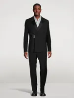 Wool And Mohair Slim Jacket With U-Lock