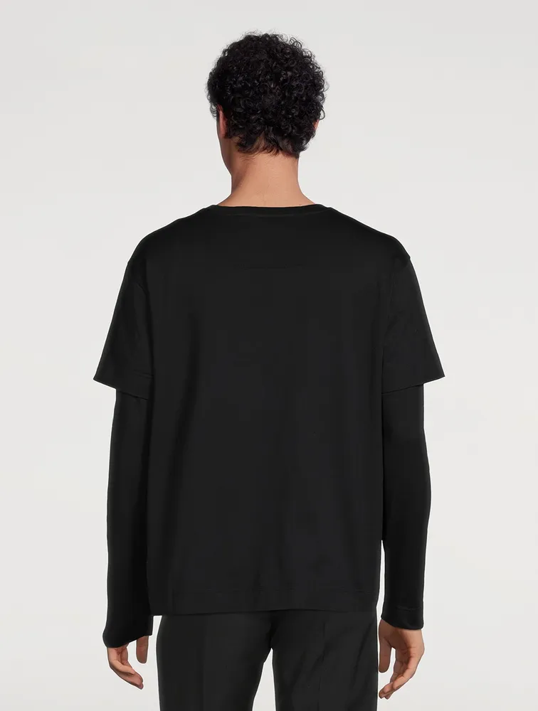 Double-Layer Long-Sleeve T-Shirt