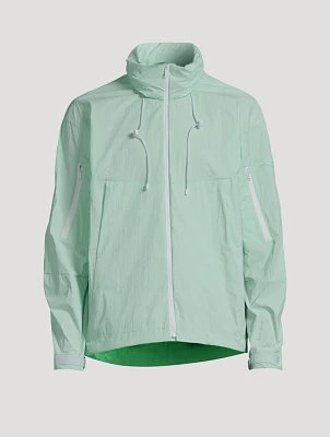 Coated Nylon Windbreaker Jacket