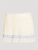 Serif Logo Pleated Tennis Skirt