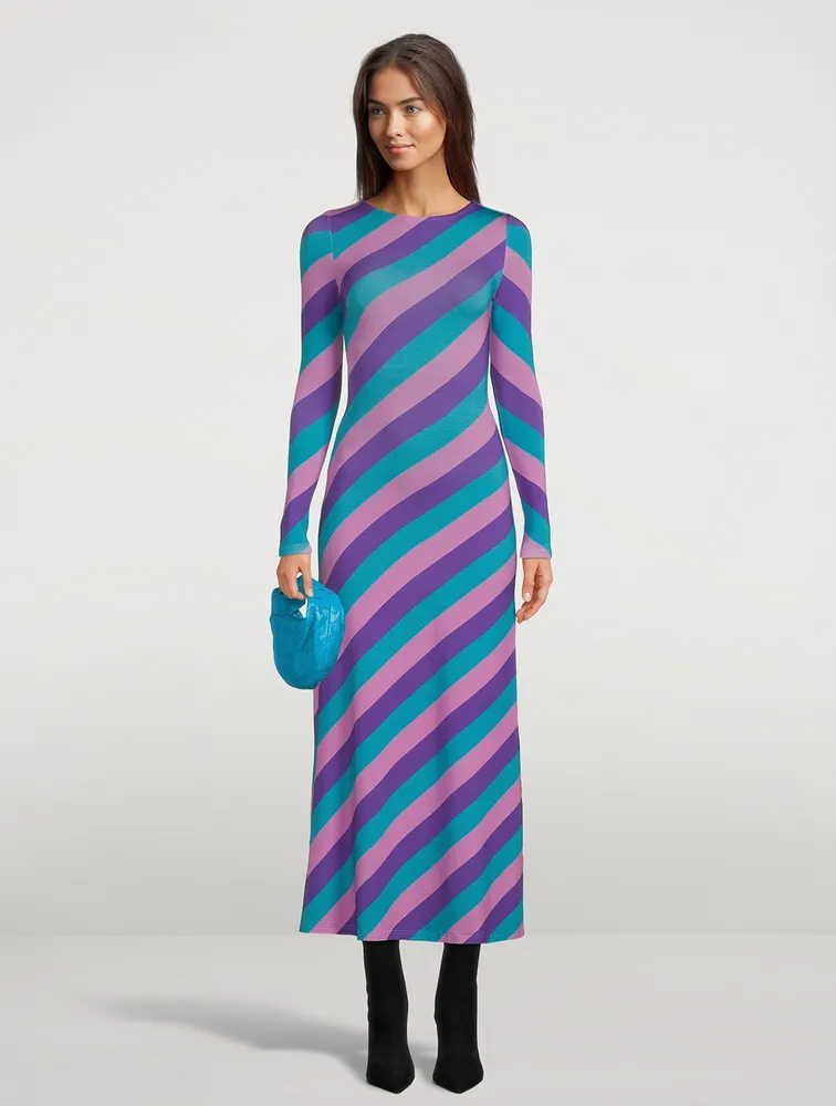 Rowen Tri-Colour Stripe Maxi Dress