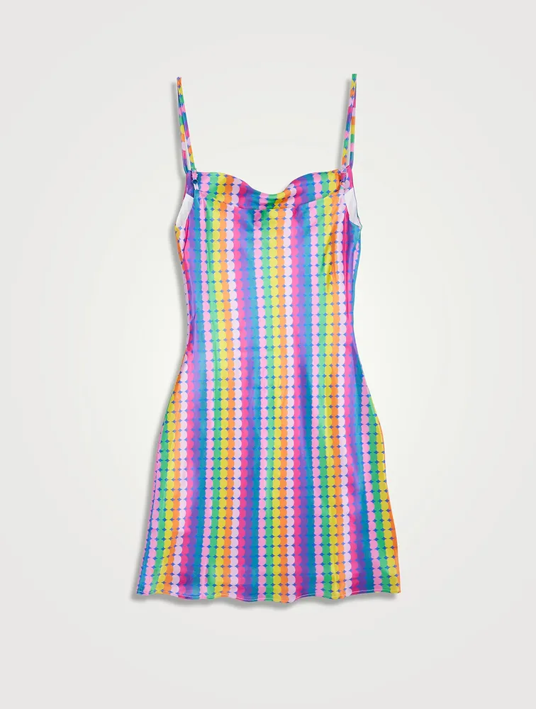 Adaline Mini Dress Circle Stripe Print