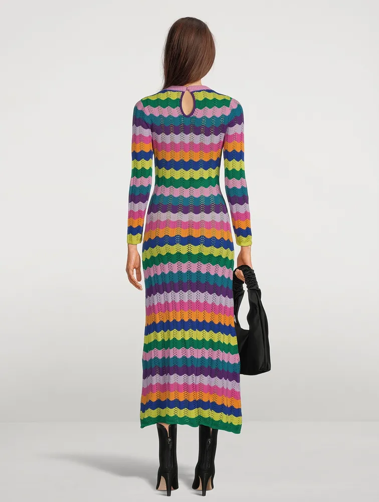 Mirabel Pointelle Knit Maxi Dress