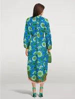 Winnie Linen Shirt Dress Floral Print