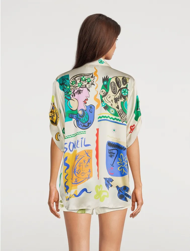 Soleil Printed Silk Shirt