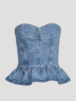 Solizinia Denim Bustier