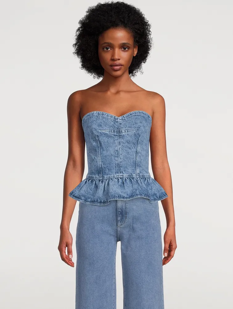 Solizinia Denim Bustier