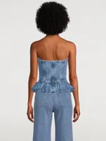 Solizinia Denim Bustier