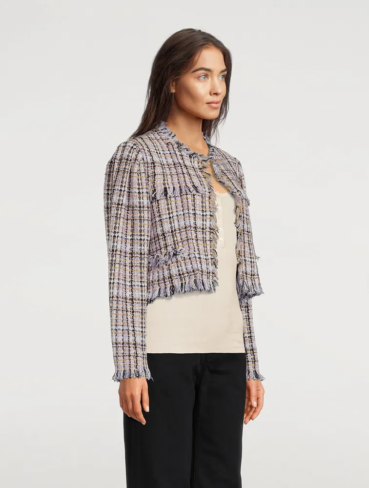 Nameo Bouclé Fringe Jacket