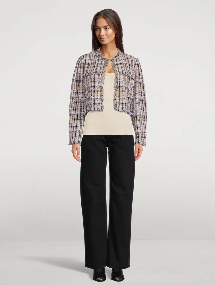 Nameo Bouclé Fringe Jacket