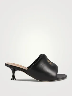 Anagram Padded Leather Mules