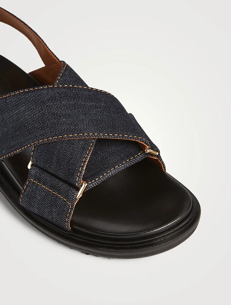 Fussbett Denim Slingback Sandals