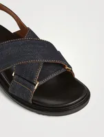 Fussbett Denim Slingback Sandals
