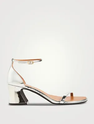 Mirrored Leather Sandals