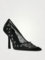 Delphine Embellished Mesh Pumps