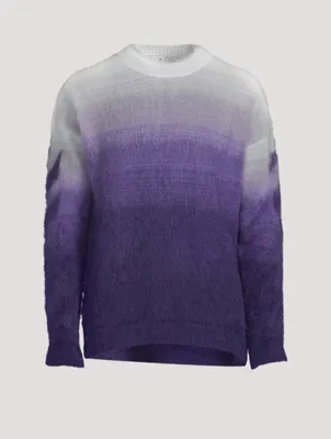 Diag Arrow Mohair And Wool Brushed Knit Sweater