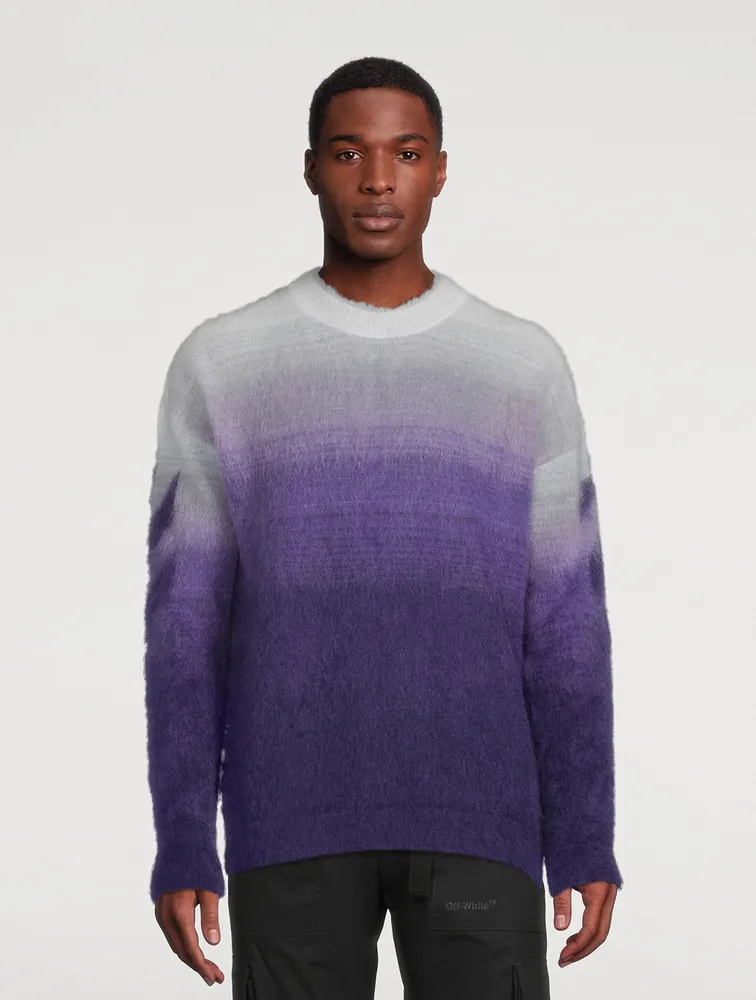 Diag Arrow Mohair And Wool Brushed Knit Sweater