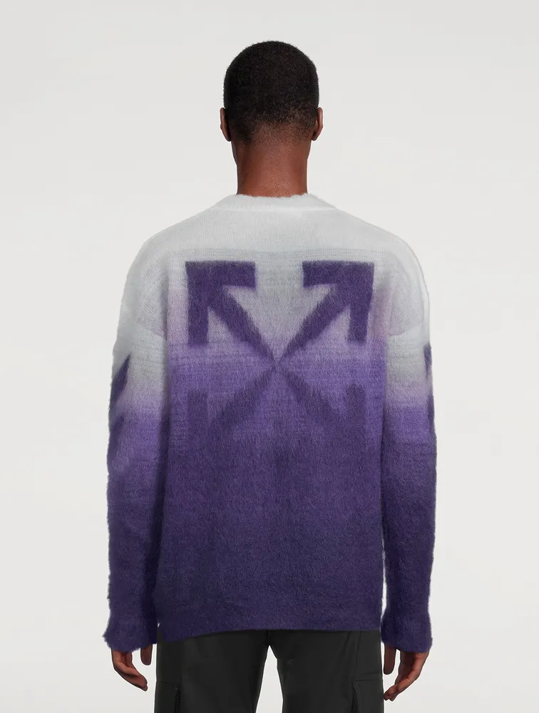 Diag Arrow Mohair And Wool Brushed Knit Sweater