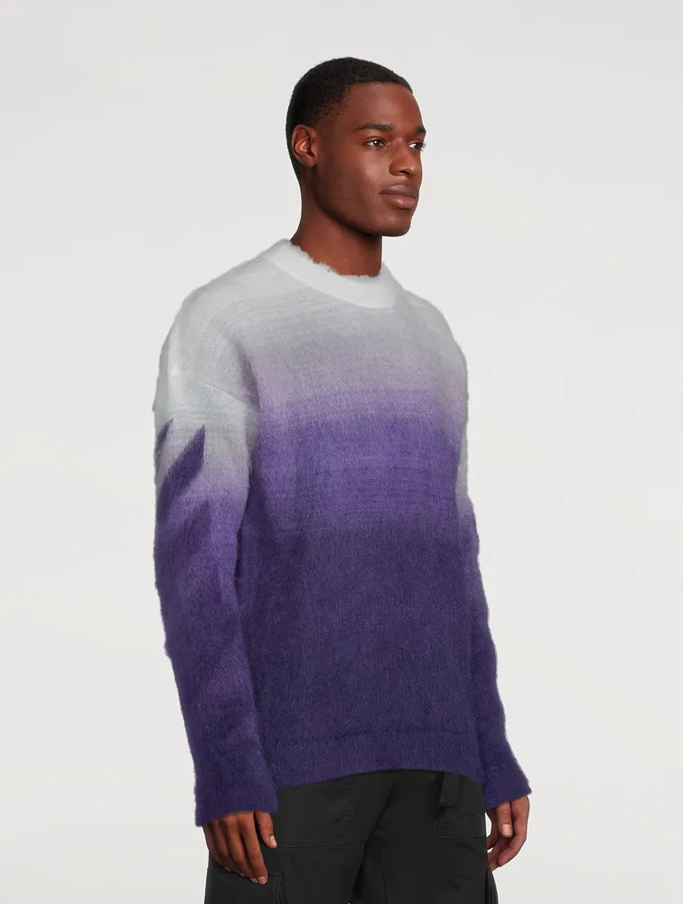 Diag Arrow Mohair And Wool Brushed Knit Sweater