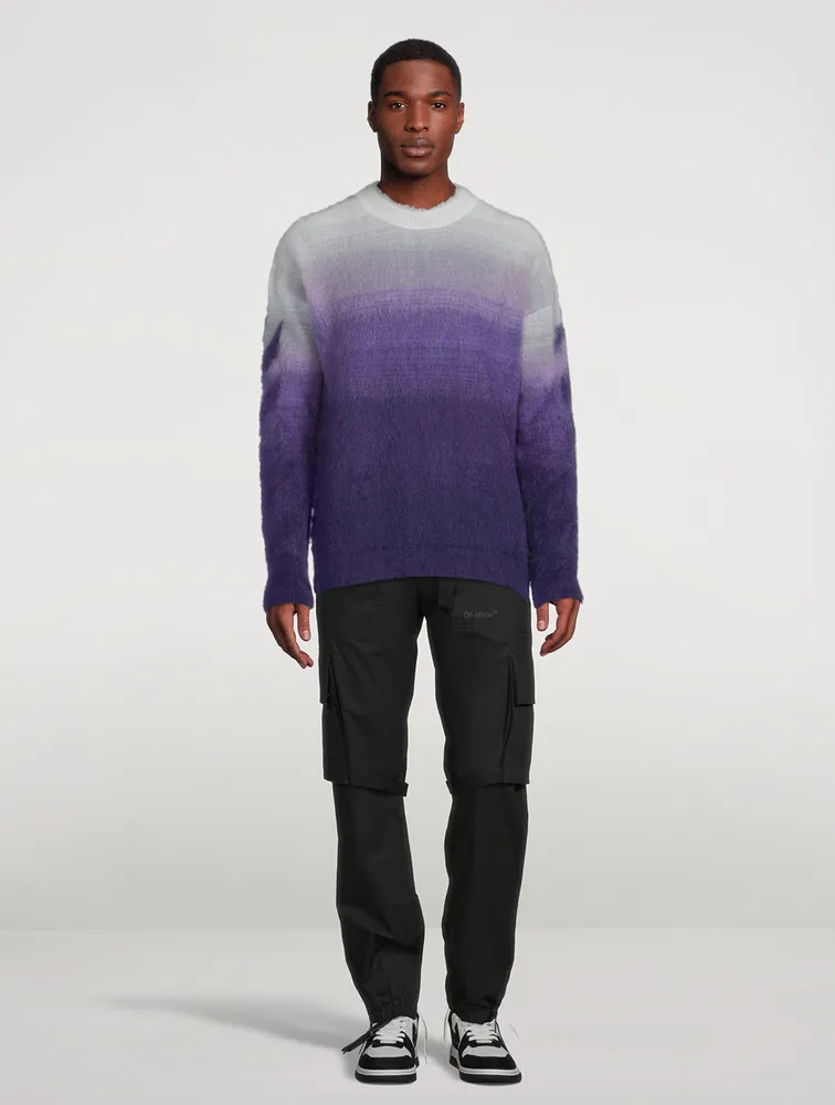 Diag Arrow Mohair And Wool Brushed Knit Sweater
