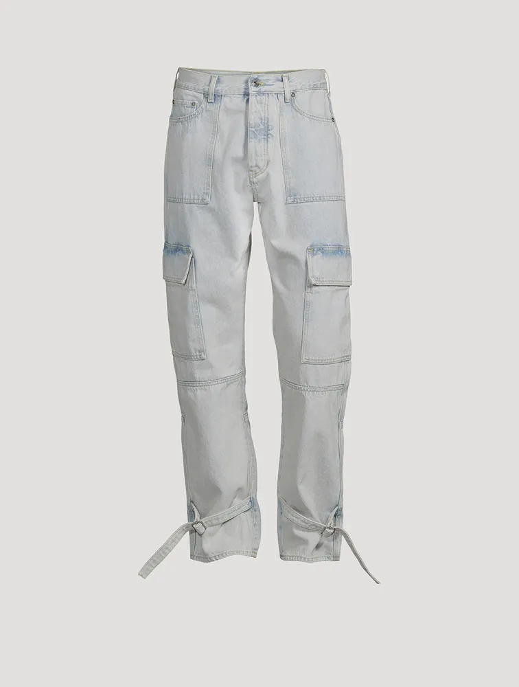 Denim Utility Cargo Pants