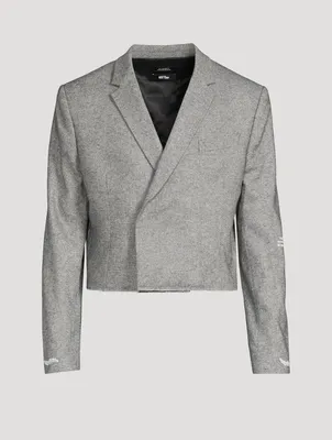 Wool-Blend Cropped Jacket