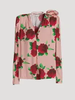 Jersey Blouse Floral Print