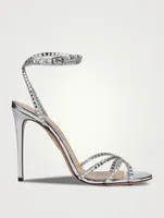 Dance Embellished Plexi And Leather Sandals
