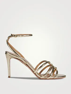 Moon Metallic Leather Sandals