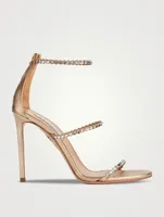 Mini Tequila Embellished Metallic Leather Sandals