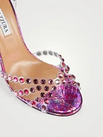 Tequila Embellished Plexi Sandals