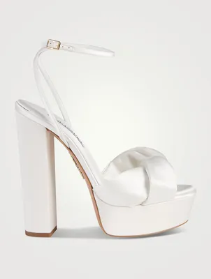 Olie Silk Platform Sandals