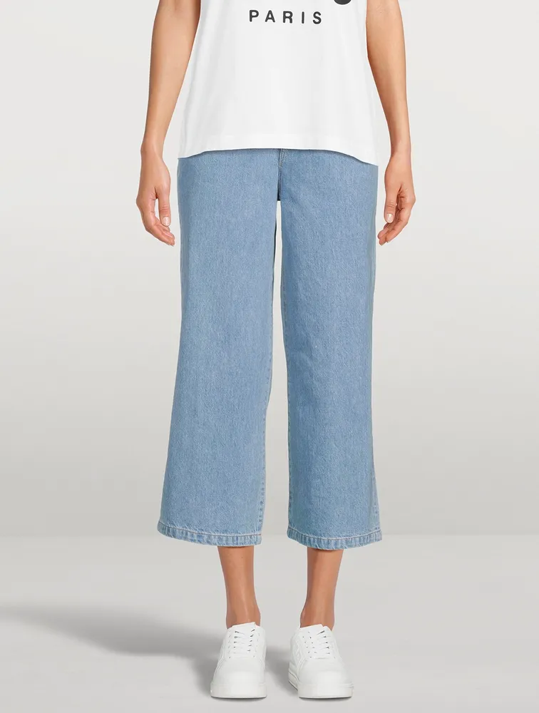 Sumire Cropped Wide-Leg Jeans