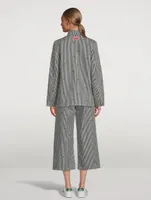 Workwear Denim Jacket Stripe Print