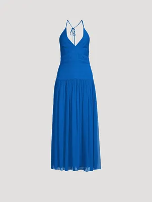 Leilani Chiffon Halter Midi Dress