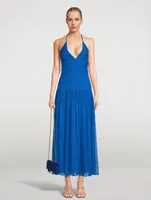 Leilani Chiffon Halter Midi Dress