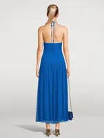 Leilani Chiffon Halter Midi Dress