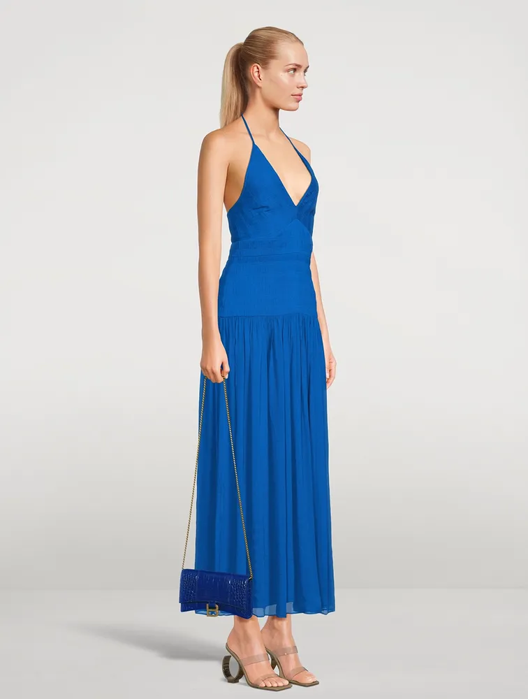 Leilani Chiffon Halter Midi Dress